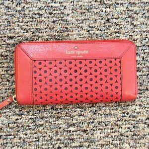 Kate Spade Mercer island Sloan Red leather Wallet